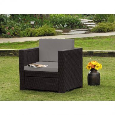 fotel ogrodowy keter provence armchair brazowy szaro bezowy 1