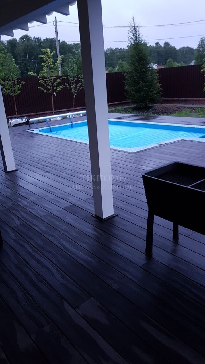 Террасная доска из ДПК Rusdeckibg Unodeck Mogano | Tikhome