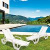 modern villa outdoor view from poolside
